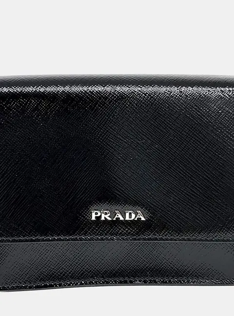 Prada Black Saffiano Bernic Crossbody Bag (BT1031)