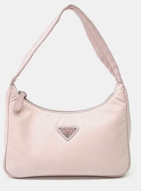 Prada Pink Re-Nylon Tessuto Hobo Bag