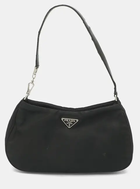 Prada Cleo Black Nylon Hobo