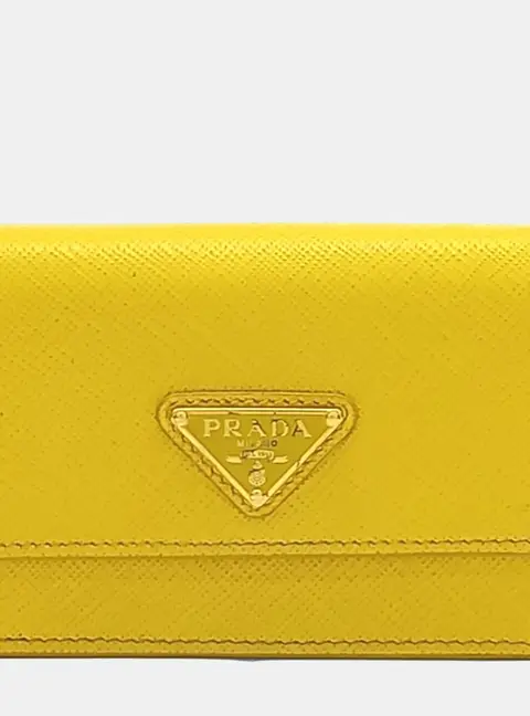 Prada Saffiano Chain Card Holder (1MR034)