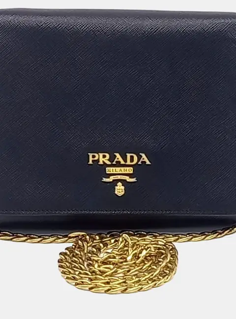 Prada Black Saffiano Luxe Crossbody Bag (1BH007)