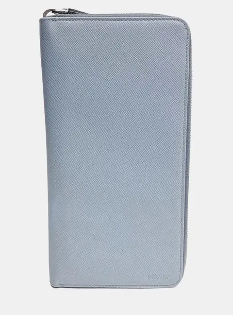 Prada Blue Saffiano Clutch/Long Wallet (2M1220)