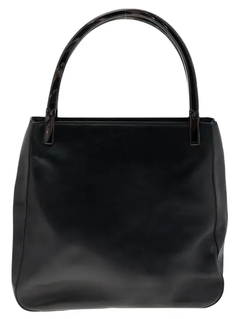 Prada Black Acrylic and Leather Tote Bag