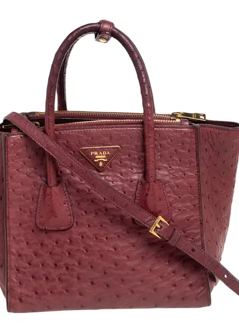 Prada Twin Pocket Red Tote Bag