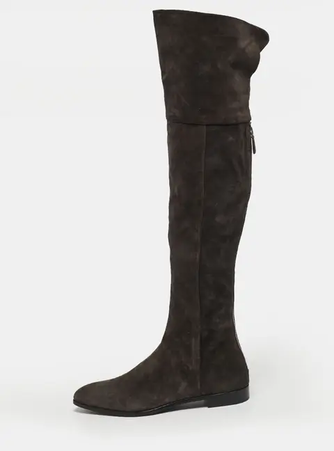 Prada Size 39.5 Brown Suede Knee Length Boots