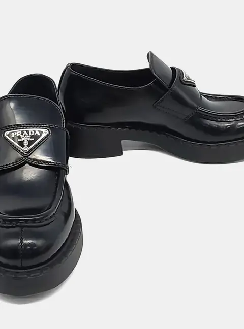 Prada Black Leather loafers