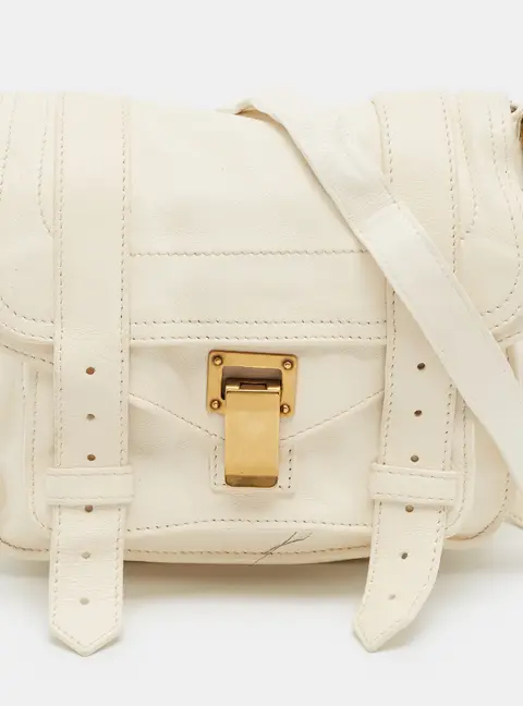 Proenza Schouler PS1 Mini Off White Leather Crossbody Bag