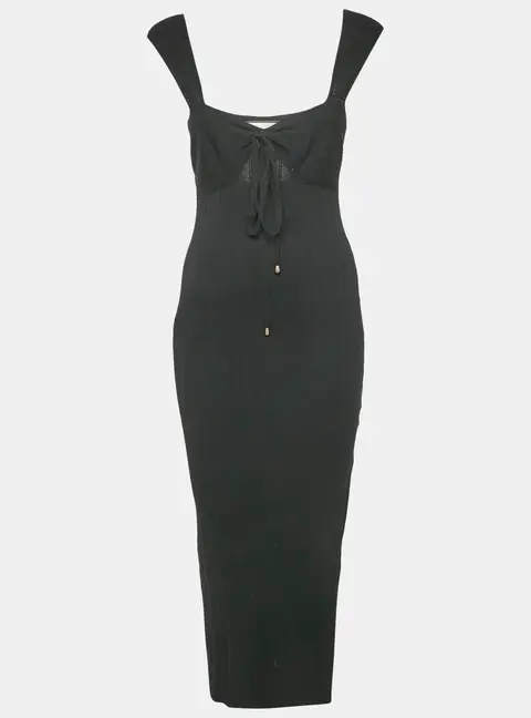 Runaway The Label Black Knit Cut-out Maxi Dress S