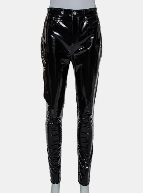 Rag & Bone Black Synthetic High Rise Pants M