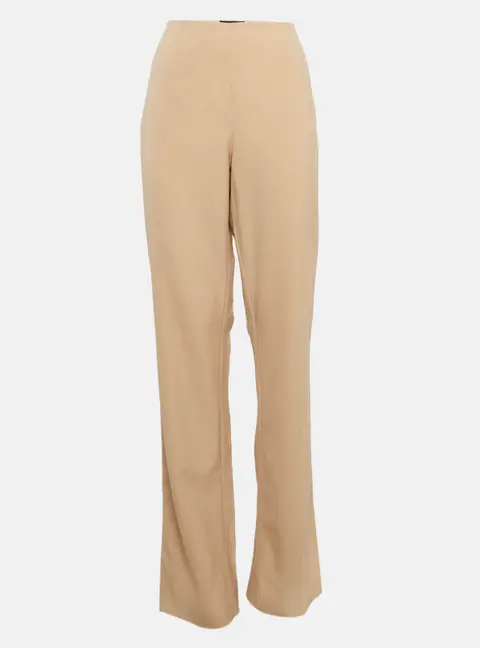 Ralph Lauren Beige Stretch Wool Straight Leg Trousers L