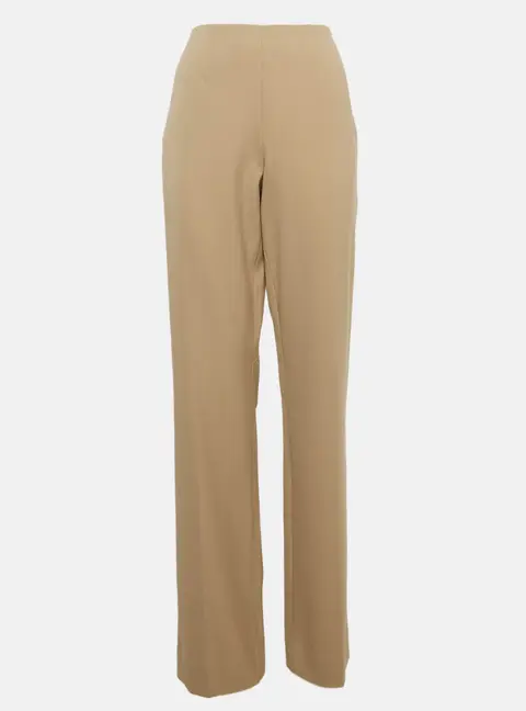 Ralph Lauren Beige Stretch Wool Straight Leg Trousers L