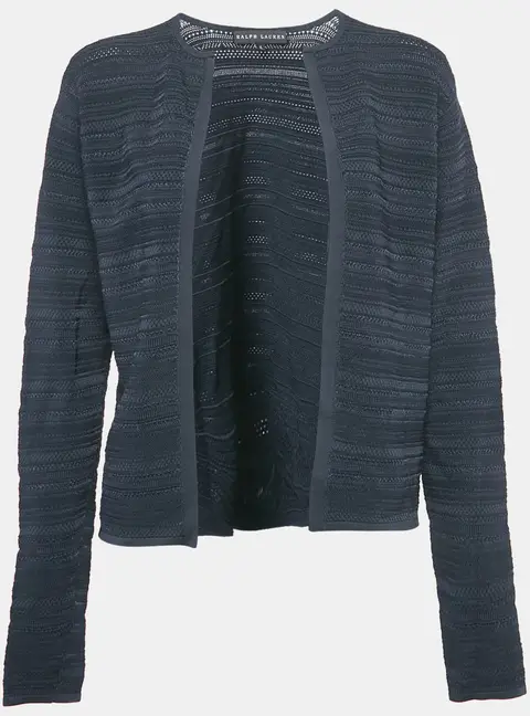 Ralph Lauren Navy Blue Knit Open Front Cardigan XL