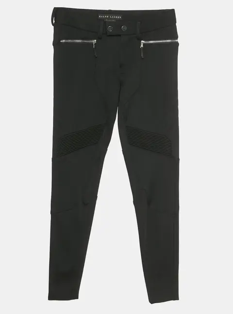 Ralph Lauren Black Zipper Detail Leggings S