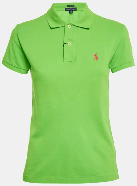 Ralph Lauren Green Logo Embroidered Cotton Classic Fit Polo T-Shirt XS
