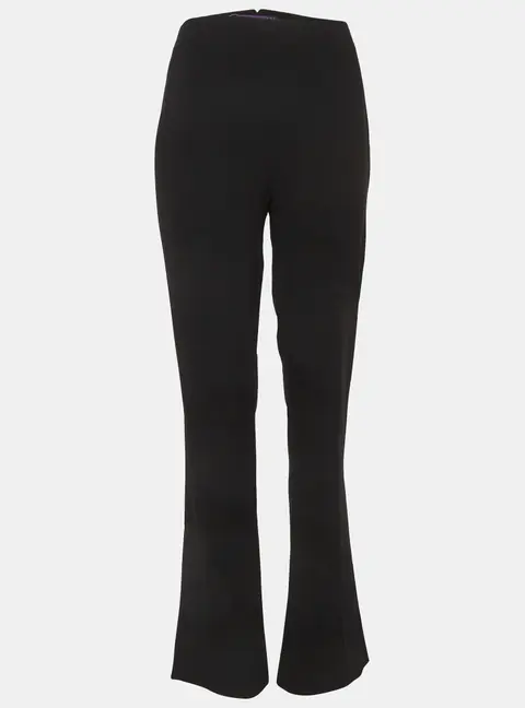 Ralph Lauren Black Stretch Wool Straight Fit Trousers L