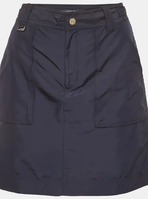 Ralph Lauren Navy Blue Nylon Mini Skirt M
