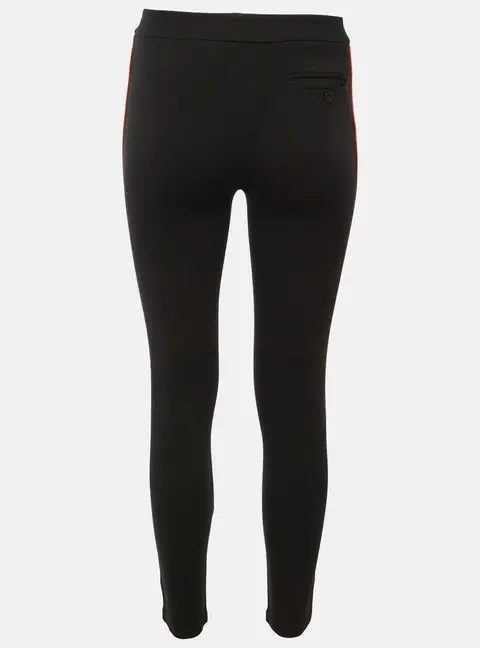 Ralph Lauren Black Knit Contrast Strip Detail Pants XS