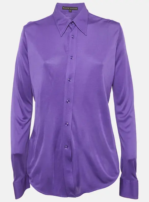 Ralph Lauren Purple Jersey Long Sleeve Shirt L