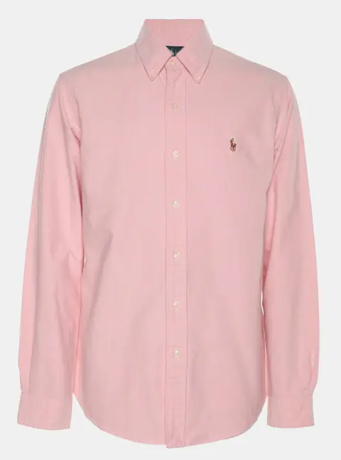 Ralph Lauren Pink Cotton Long Sleeve Custom Fit Shirt M