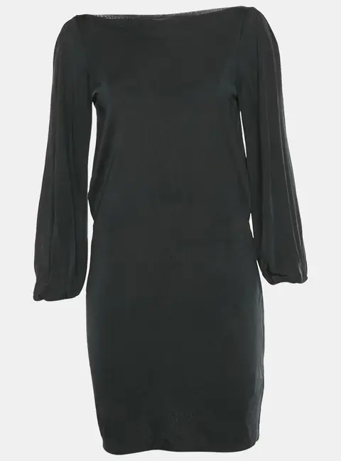 Ralph Lauren Black Jersey Shift Mini Dress S