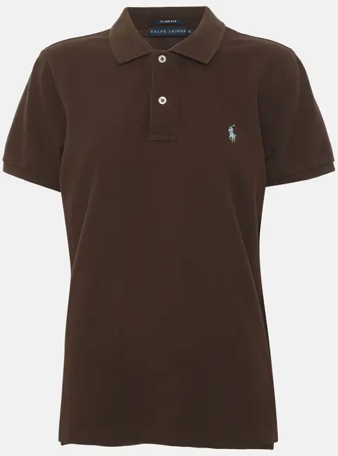 Ralph Lauren Brown Cotton Pique Slim Fit Polo T-Shirt XL