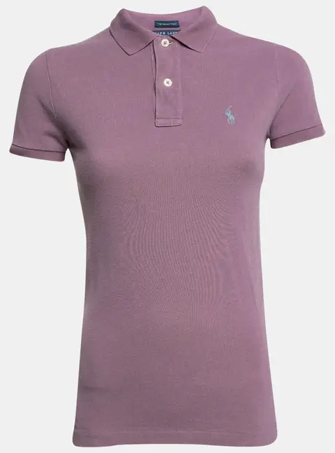 Ralph Lauren Lilac Cotton Pique Skinny Fit Polo T-Shirt S