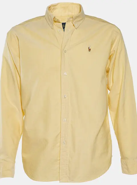 Ralph Lauren Yellow Cotton Button Front Shirt XXXL