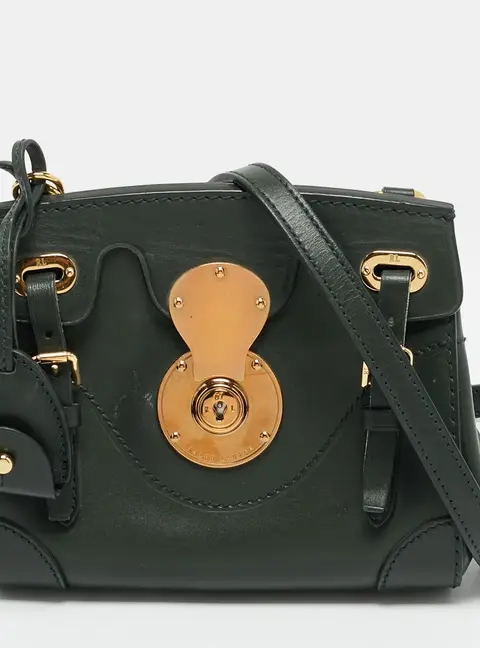 Ralph Lauren Ricky Green Leather Crossbody Bag