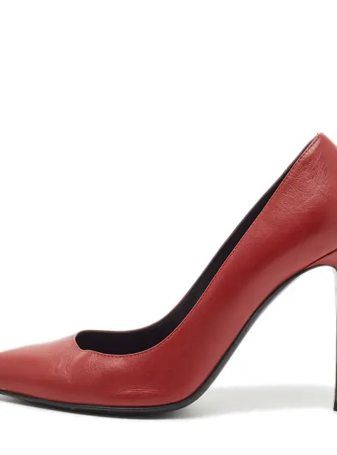 Ralph Lauren Collection Armissa Size 37 Red Leather Pumps
