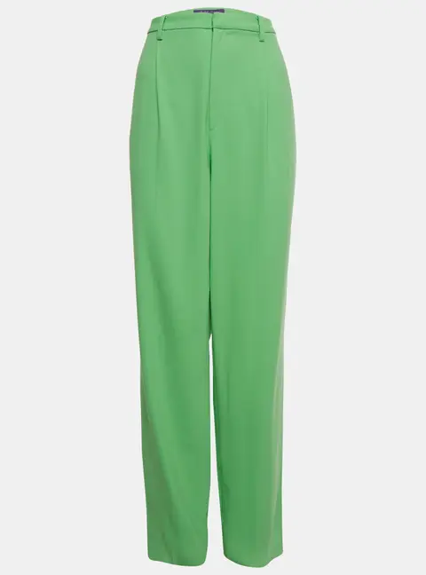 Ralph Lauren Green Wool Straight Leg Trousers M