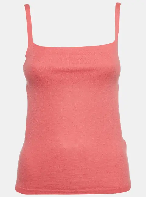 RED Valentino Pink Cashmere Knit Shoulder Strap Top M