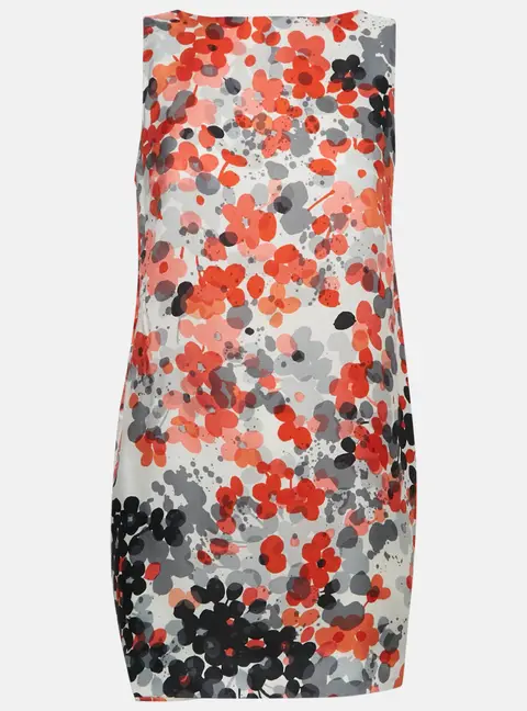 RED Valentino Multicolor Floral Print Bow Detail Mini Dress S