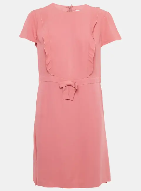 RED Valentino Pink Crepe Mini Dress L