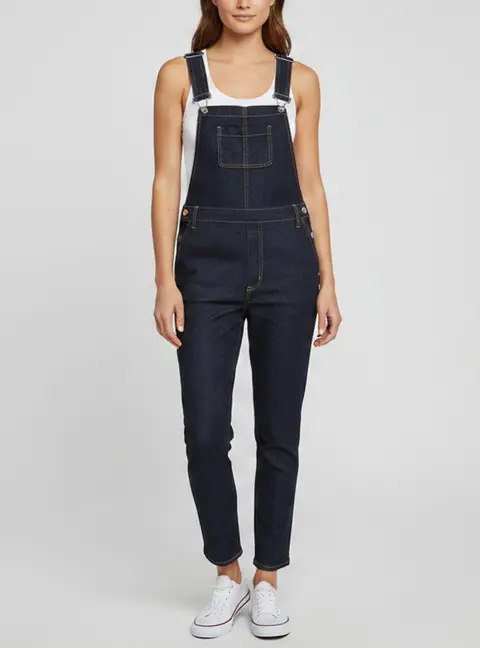 RED Valentino Blue Denim Dungaree Overalls M