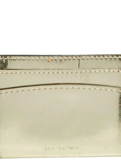 Reed Krakoff Metallic Gold Leather Card Holder