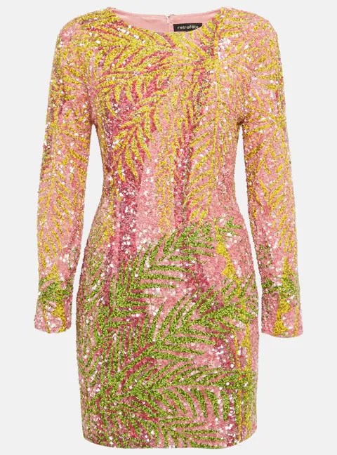 Retrofete Multicolor Sequin Nikki Mini Dress M