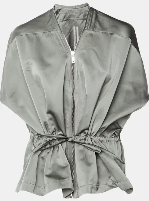 Rick Owens Sage Green Technical Fabric Relaxed Sail Jacket One Size
