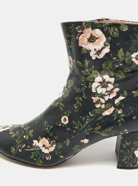 Rochas Size 39.5 Multicolor Leather Ankle Length Boots