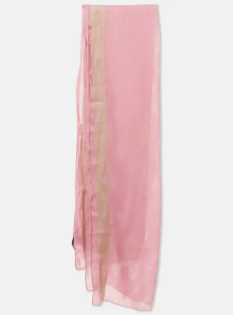 Roberto Cavalli Pink Jacquard Wool Blend Scarf