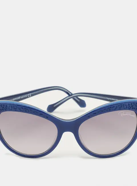 Roberto Cavalli Blue/Grey Gradient 982S Tegmen Cat Eye Sunglasses