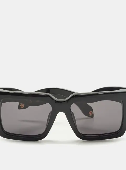 Roberto Cavalli Black SRC 055 Snake Square Sunglasses