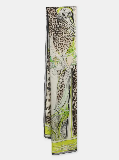 Roberto Cavalli Multicolor Silk Scarf