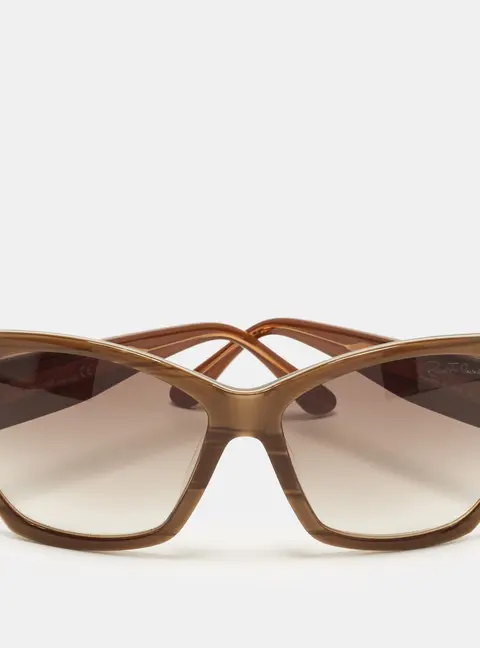 Roberto Cavalli Brown Gradient Abelia 592S Oversized Sunglasses