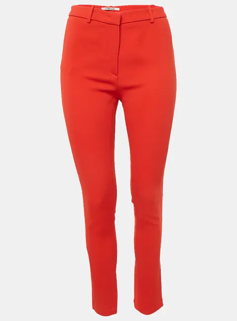 Roberto Cavalli Orange Crepe Trousers S