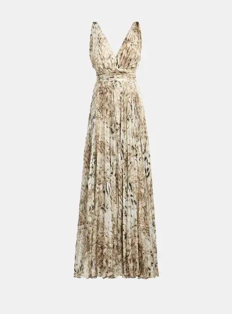 Roberto Cavalli Printed Silk Maxi Dress S