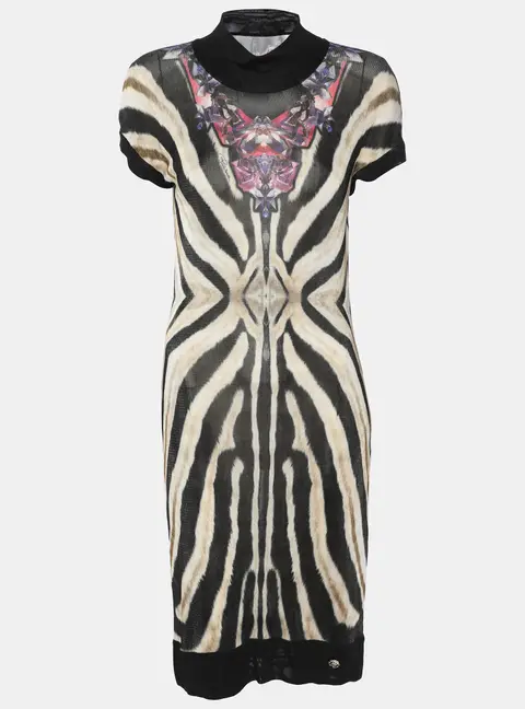 Roberto Cavalli Multicolor Printed Jersey Dress L