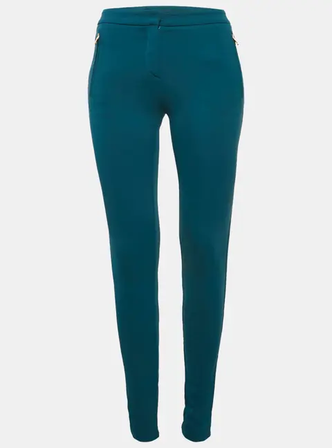 Roberto Cavalli Blue Stretch Crepe Skinny Trousers S