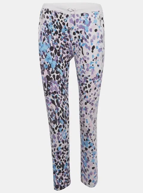 Roberto Cavalli White Printed Cotton Capri Pants  XS