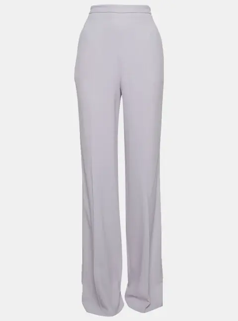 Roberto Cavalli Purple Crepe Wide-Leg Trousers M