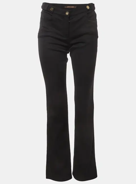 Roberto Cavalli Black Wool Trousers S